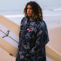 dryrobe Advance Long Sleeve Changing Robe - Black Camo / Black Extra Image 5 Preview